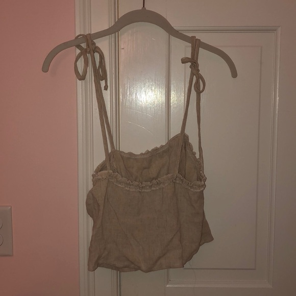 Beige strappy crop top - Picture 2 of 2